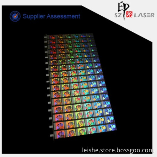 Laser master for security sticker, hologram master for anti-counterfeiting label